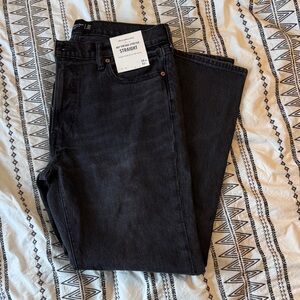 Abercrombie Men's Vintage Stretch Black Straight Jeans